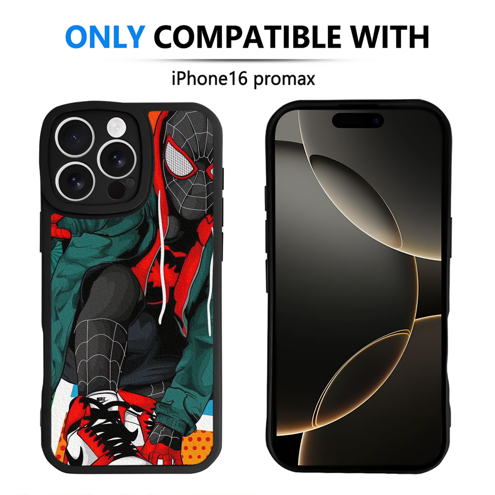 Spider Man スパイダーマン 【iPhone 16シリーズ対応】シリコンスマホケース（レザー調） 材質：シリコン